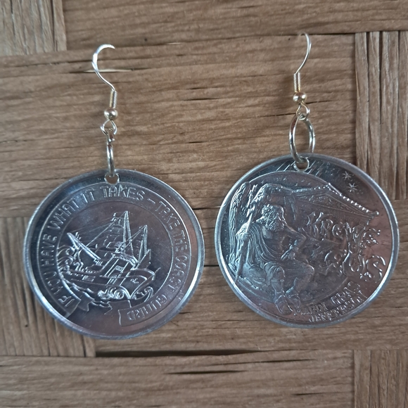 Silver Cartoon Kaleidoscope Earrings - Picture 2 of 3